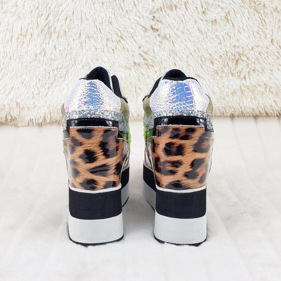 Kitchen Sink Hidden Wedge Platform Low Top Sneakers - Picture 6 of 13